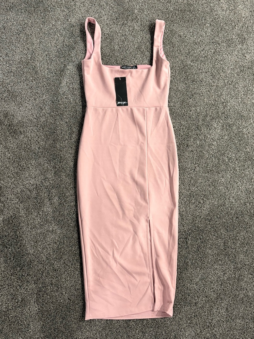 Nasty Gal Dusty Pink Square Neck Sundress